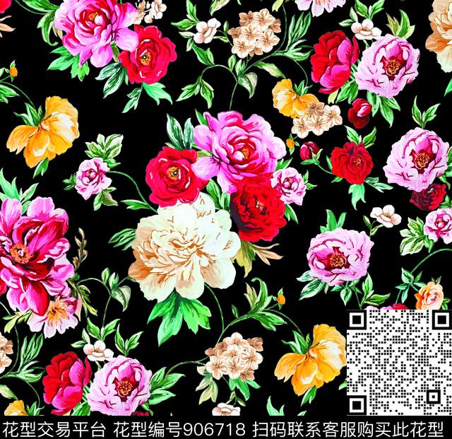 DOLCEGABBANA大牌风花卉数码印花华亿平台下载（图片编号: 906718） - 瓦栏（Walan）