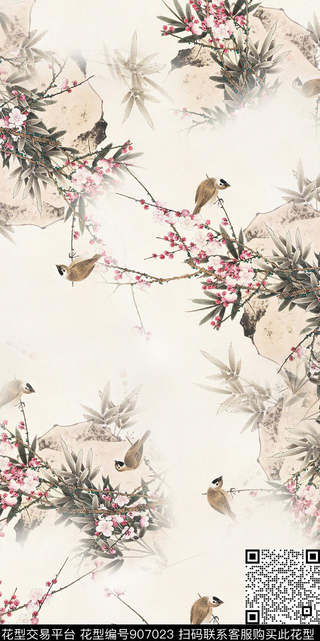 数码华亿平台花卉绘画数码印花华亿平台下载（图片编号: 907023） - 瓦栏（Walan）