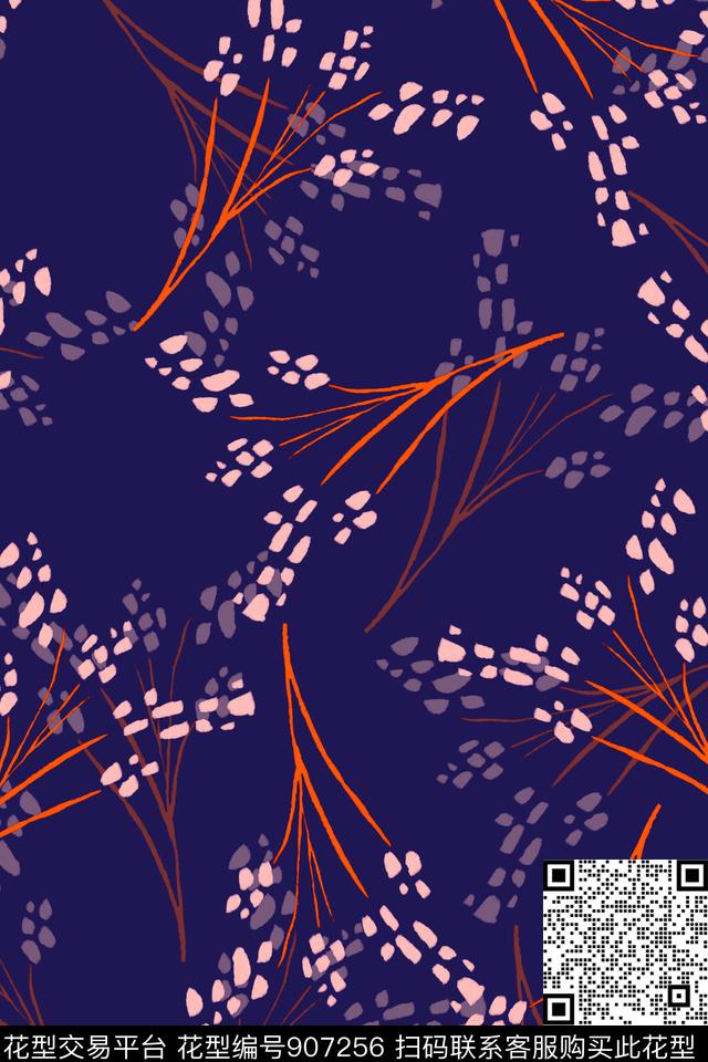 朦胧花卉水彩花卉手绘花卉数码印花华亿平台下载（图片编号: 907256） - 瓦栏（Walan）