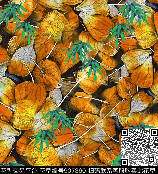 竹子油画华亿平台水果数码印花华亿平台下载（图片编号: 907360） - 瓦栏（Walan）