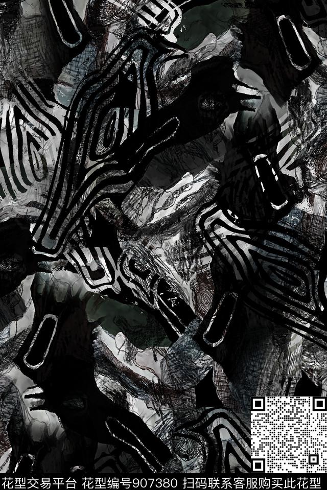 鸟复古潮牌数码印花华亿平台下载（图片编号: 907380） - 瓦栏（Walan）