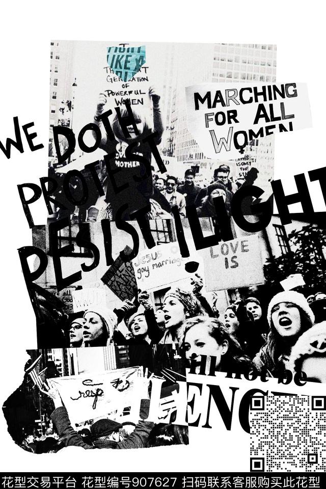 复古大牌风字母数码印花华亿平台下载（图片编号: 907627） - 瓦栏（Walan）