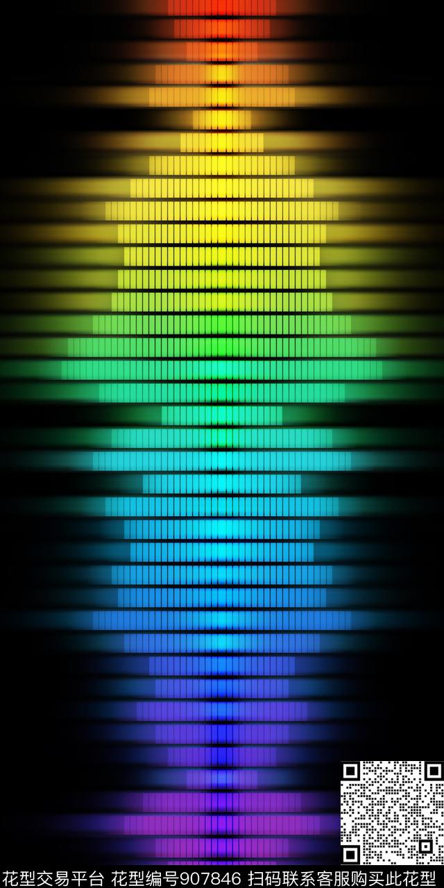 长巾趣味霓虹传统印花华亿平台下载（图片编号: 907846） - 瓦栏（Walan）