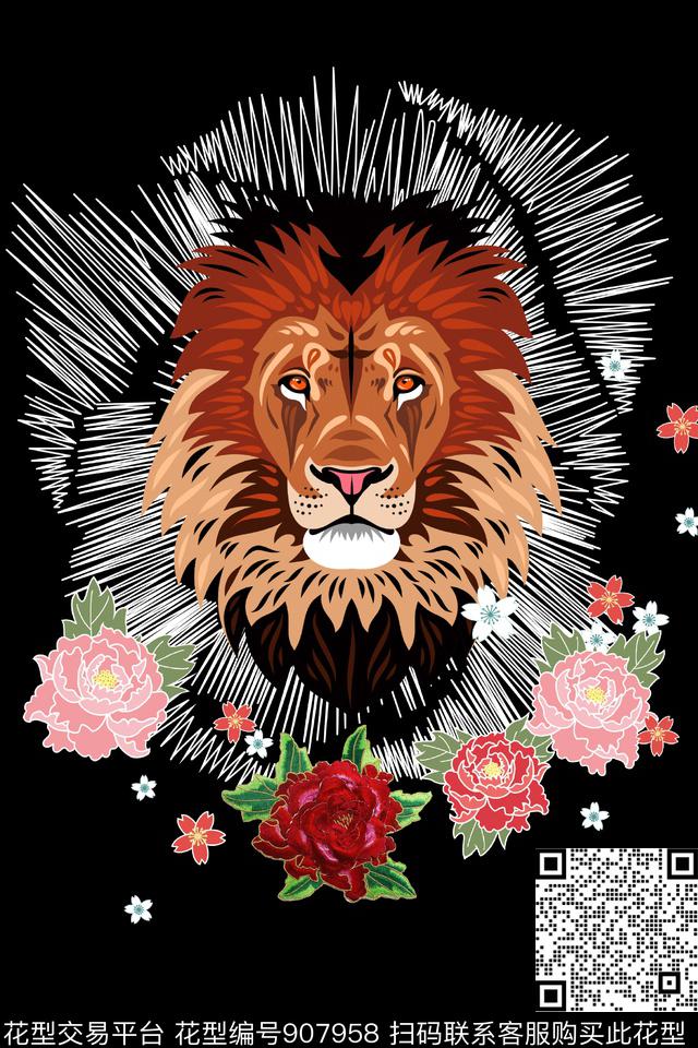 花卉玫瑰花定位花传统印花华亿平台下载（图片编号: 907958） - 瓦栏（Walan）