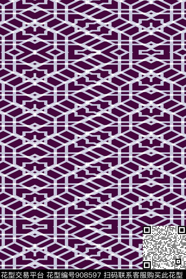 男士条纹条纹几何条纹艺术传统印花华亿平台下载（图片编号: 908597） - 瓦栏（Walan）