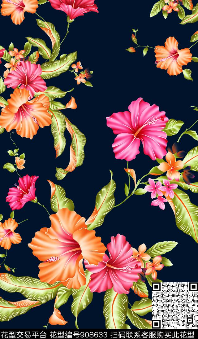 数码华亿平台小碎花月季花数码印花华亿平台下载（图片编号: 908633） - 瓦栏（Walan）