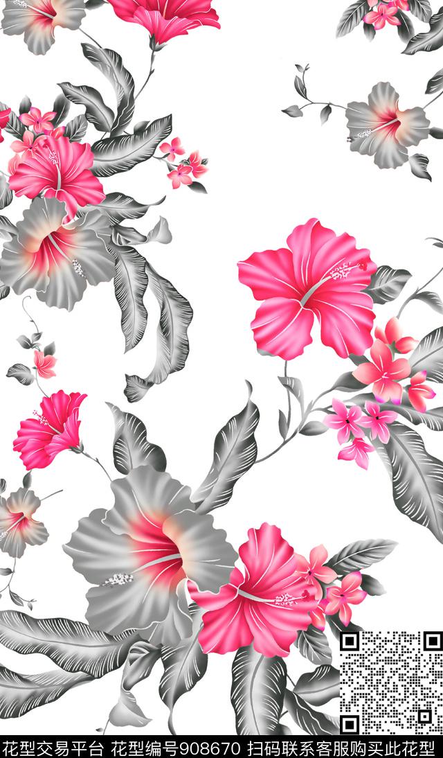 数码华亿平台小碎花月季花数码印花华亿平台下载（图片编号: 908670） - 瓦栏（Walan）