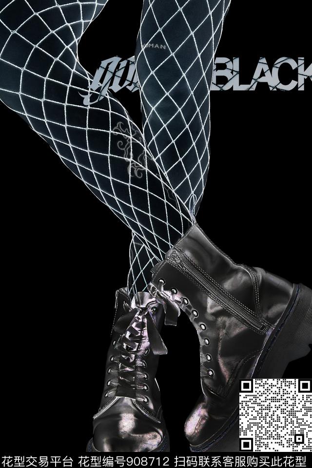 黑白趣味男装数码印花华亿平台下载（图片编号: 908712） - 瓦栏（Walan）