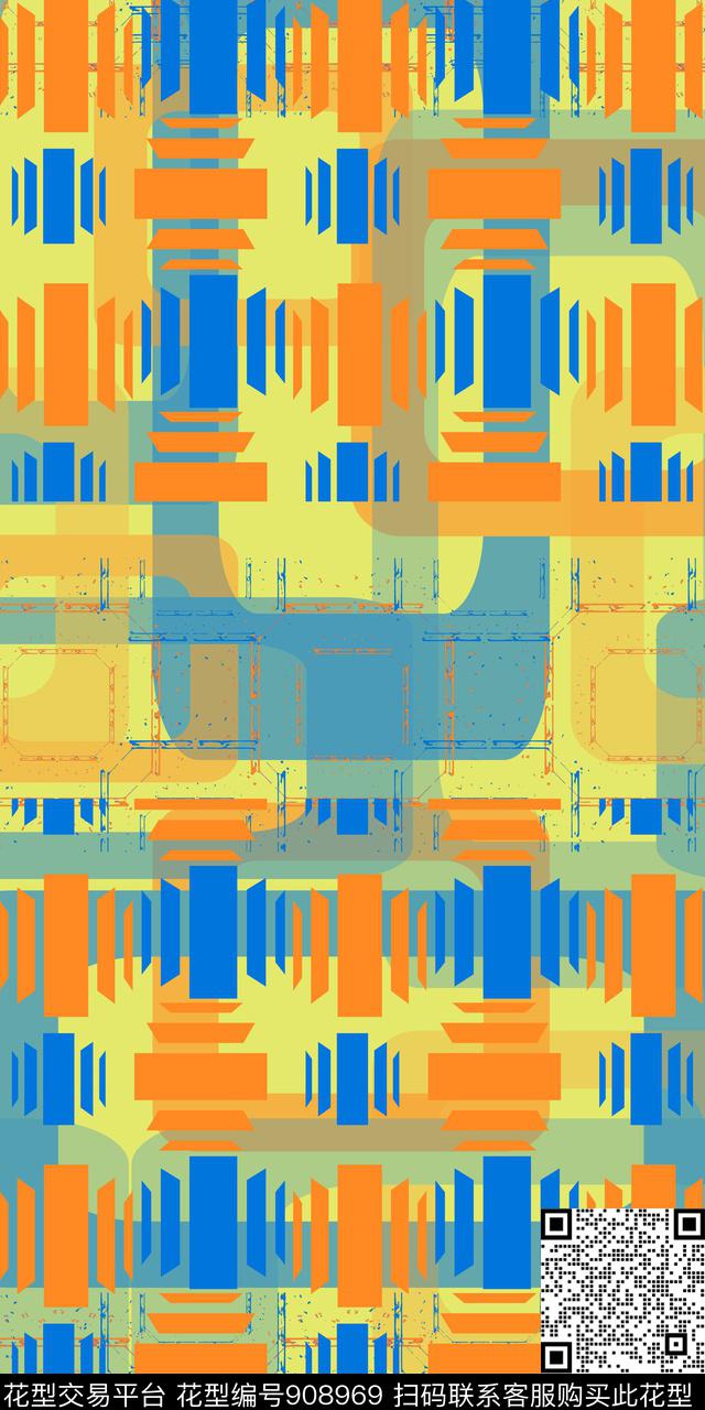 几何民族风丝巾围巾秀场传统印花华亿平台下载（图片编号: 908969） - 瓦栏（Walan）