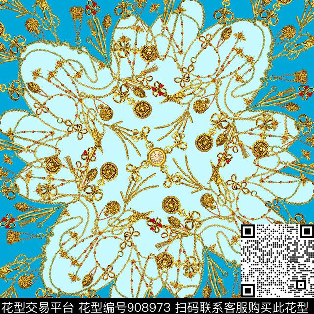 欧式定位花民族风大牌风传统印花华亿平台下载（图片编号: 908973） - 瓦栏（Walan）