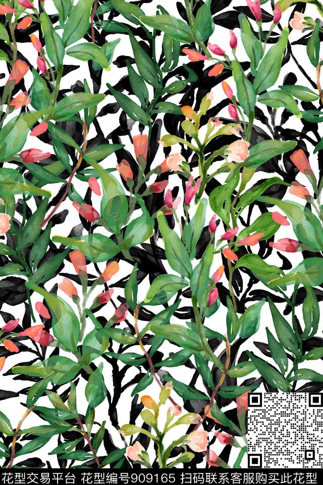 花卉家居服春夏华亿平台数码印花华亿平台下载（图片编号: 909165） - 瓦栏（Walan）