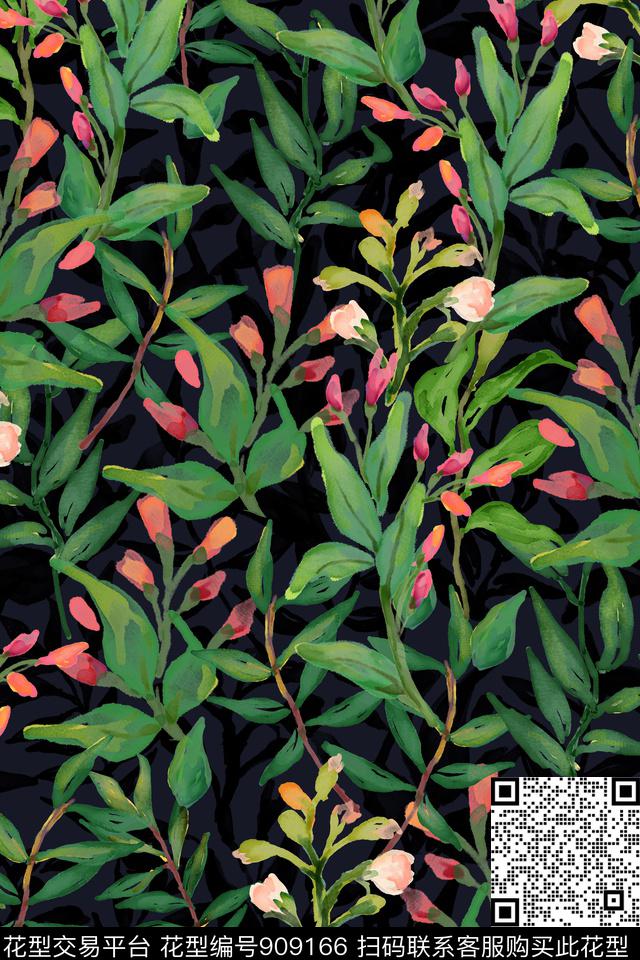 花卉家居服春夏华亿平台数码印花华亿平台下载（图片编号: 909166） - 瓦栏（Walan）