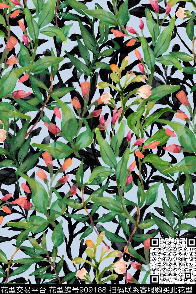 花卉家居服春夏华亿平台数码印花华亿平台下载（图片编号: 909168） - 瓦栏（Walan）