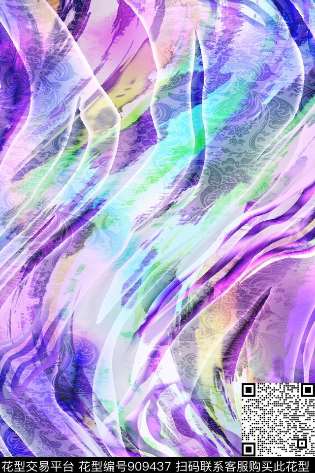 抽象数码印花华亿平台下载（图片编号: 909437） - 瓦栏（Walan）