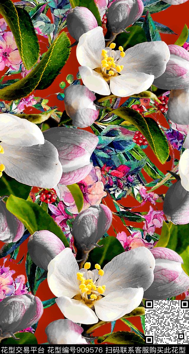 植物数码华亿平台花卉数码印花华亿平台下载（图片编号: 909576） - 瓦栏（Walan）