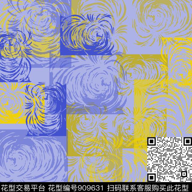 肌理笔触丝巾围巾秀场传统印花华亿平台下载（图片编号: 909631） - 瓦栏（Walan）