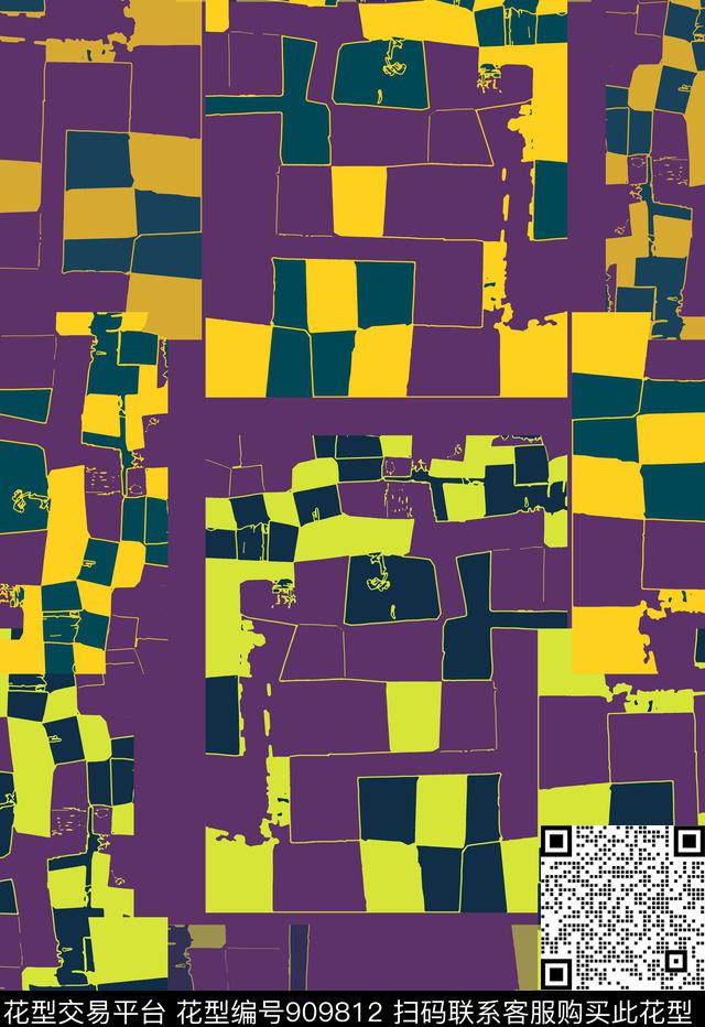 泳装抽象格子传统印花华亿平台下载（图片编号: 909812） - 瓦栏（Walan）