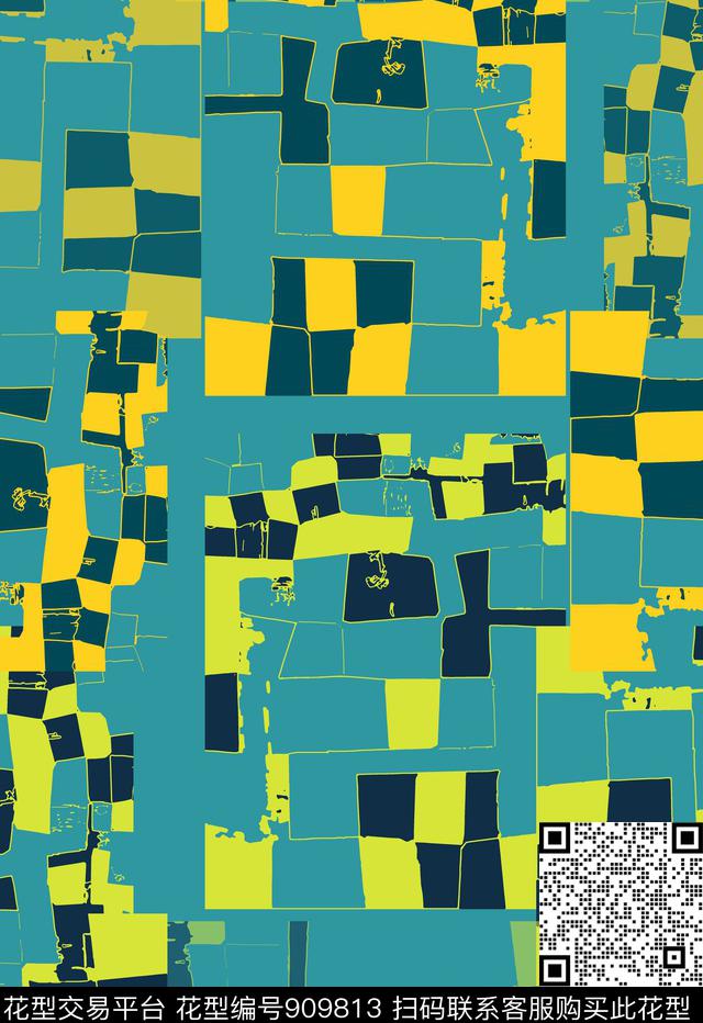 泳装抽象格子传统印花华亿平台下载（图片编号: 909813） - 瓦栏（Walan）
