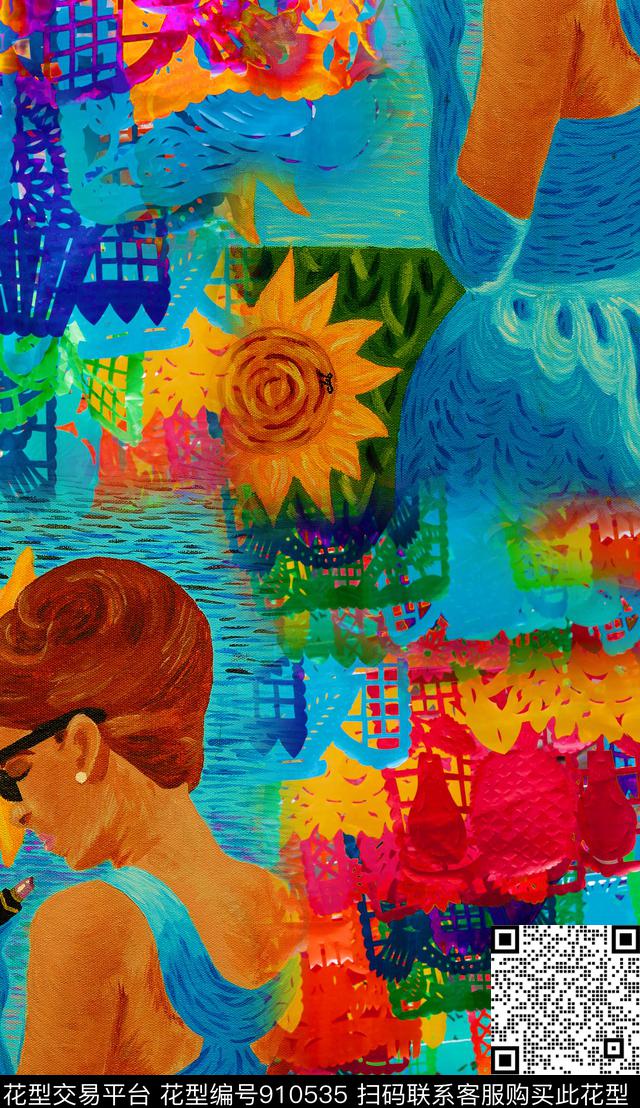 油画华亿平台数码印花华亿平台下载（图片编号: 910535） - 瓦栏（Walan）