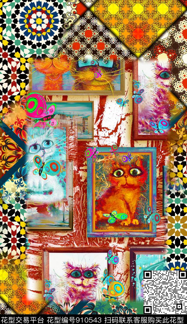 油画华亿平台趣味数码印花华亿平台下载（图片编号: 910543） - 瓦栏（Walan）