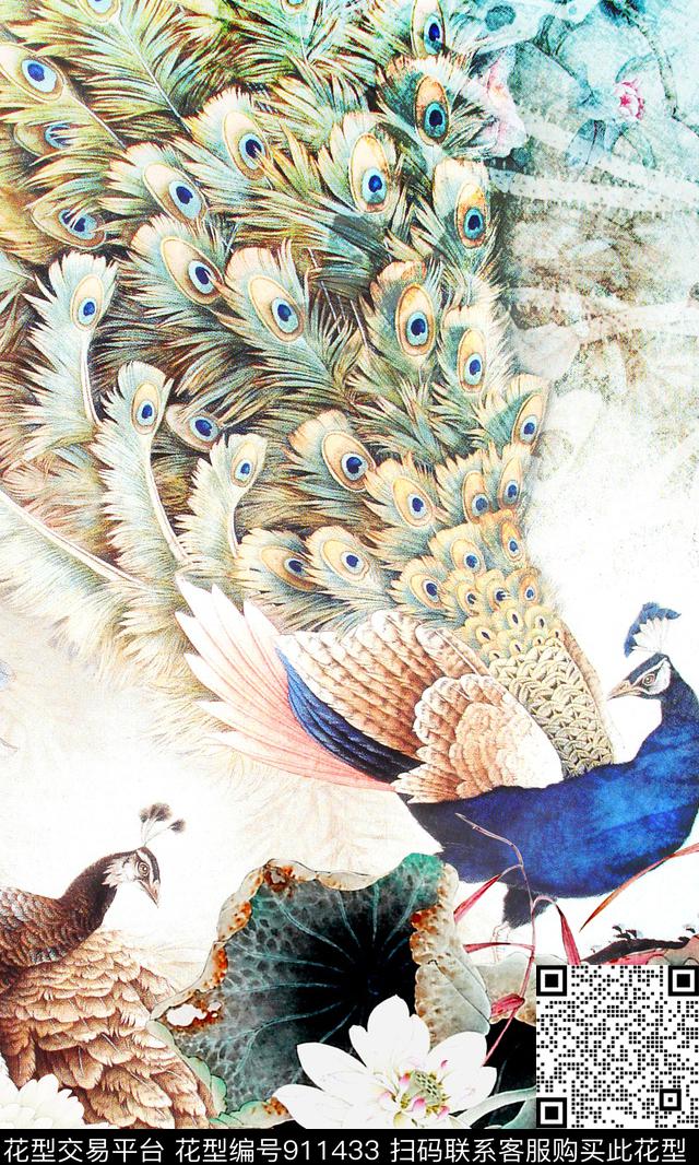 大牌风香云纱抽象数码印花华亿平台下载（图片编号: 911433） - 瓦栏（Walan）