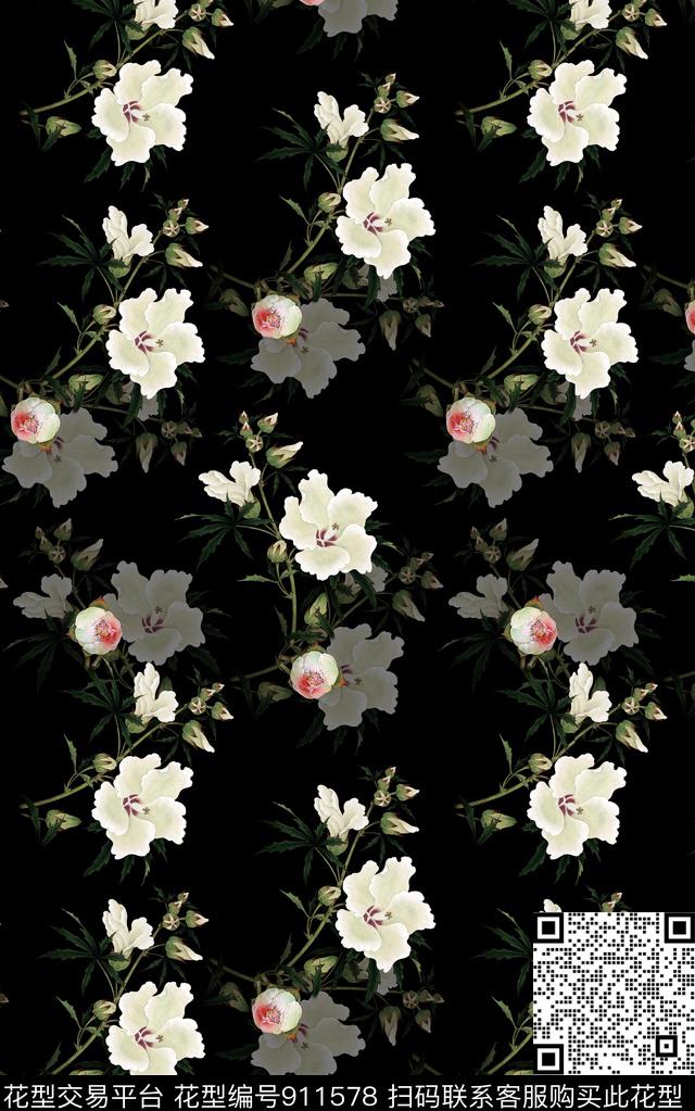 花卉女装小碎花数码印花华亿平台下载（图片编号: 911578） - 瓦栏（Walan）