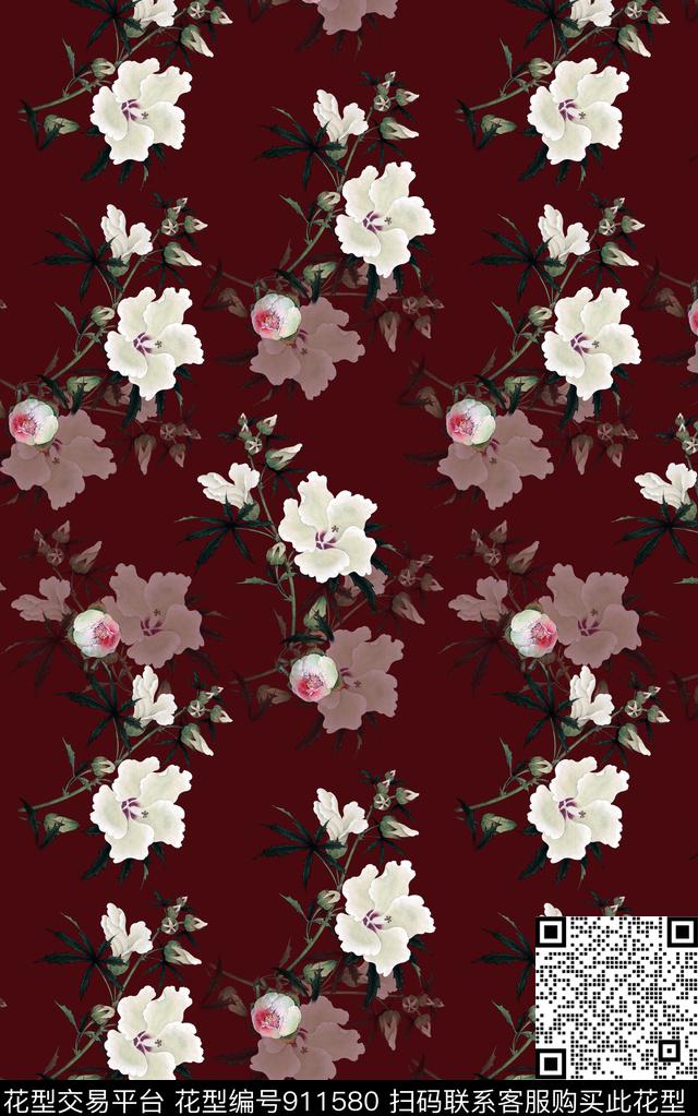 花卉女装小碎花数码印花华亿平台下载（图片编号: 911580） - 瓦栏（Walan）