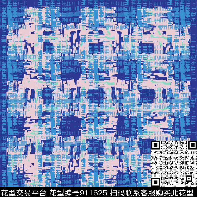 几何抽象丝巾围巾秀场数码印花华亿平台下载（图片编号: 911625） - 瓦栏（Walan）