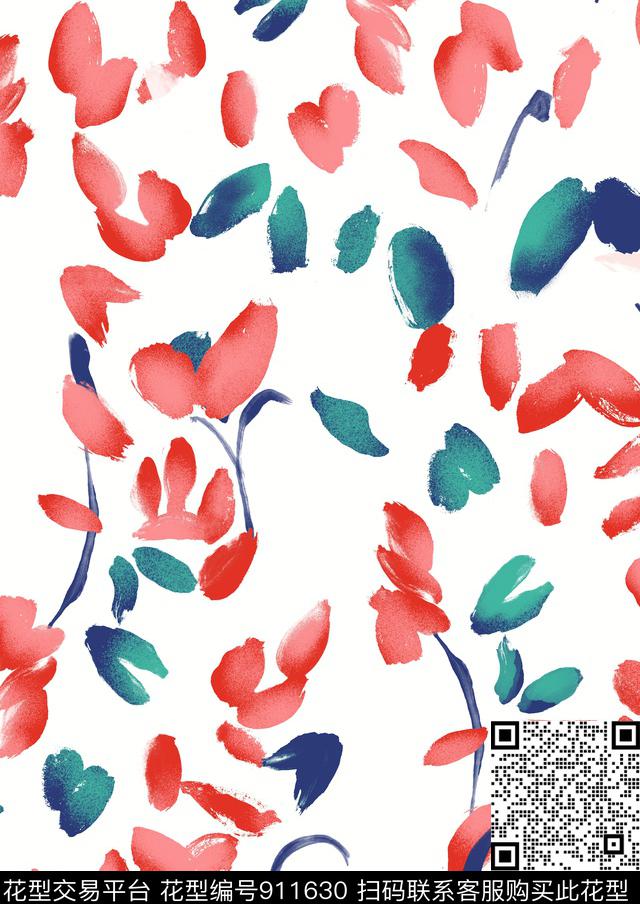 抽象波点年轻时尚传统印花华亿平台下载（图片编号: 911630） - 瓦栏（Walan）