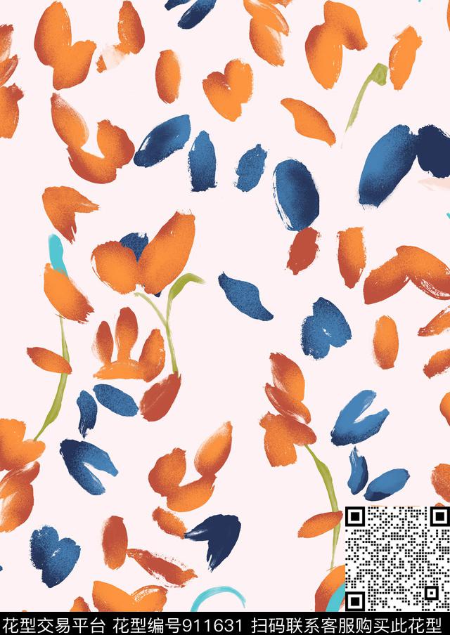 抽象波点年轻时尚传统印花华亿平台下载（图片编号: 911631） - 瓦栏（Walan）