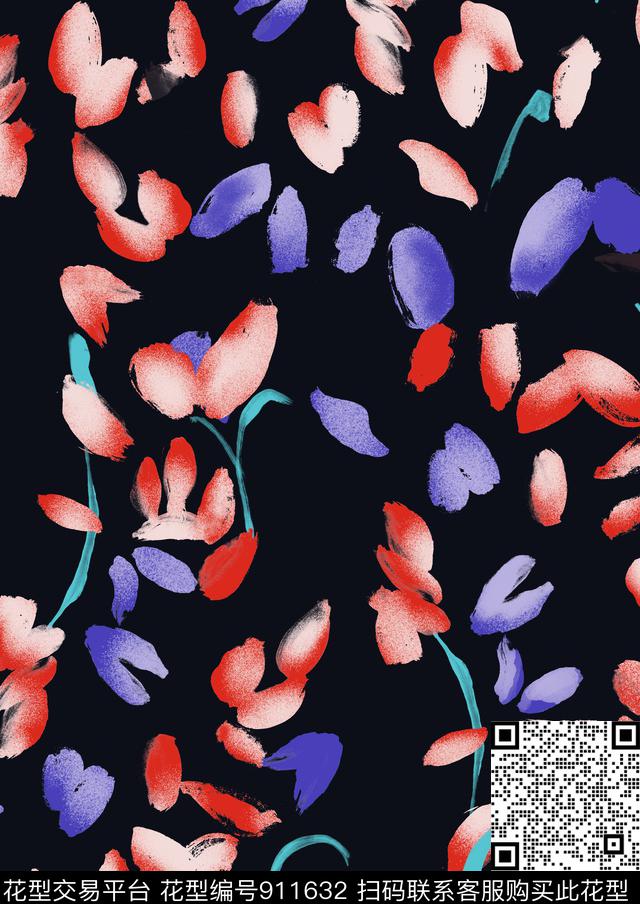 抽象波点年轻时尚传统印花华亿平台下载（图片编号: 911632） - 瓦栏（Walan）