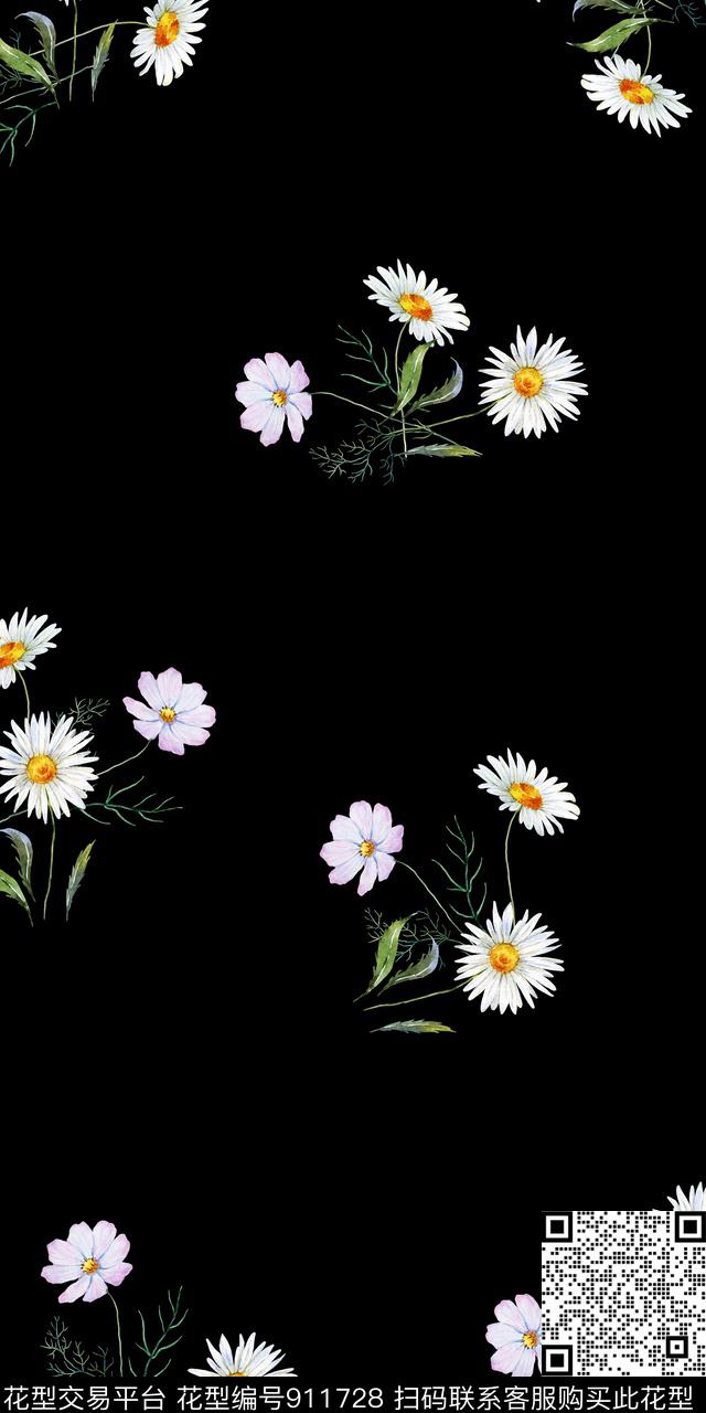 植物花卉绘画数码印花华亿平台下载（图片编号: 911728） - 瓦栏（Walan）