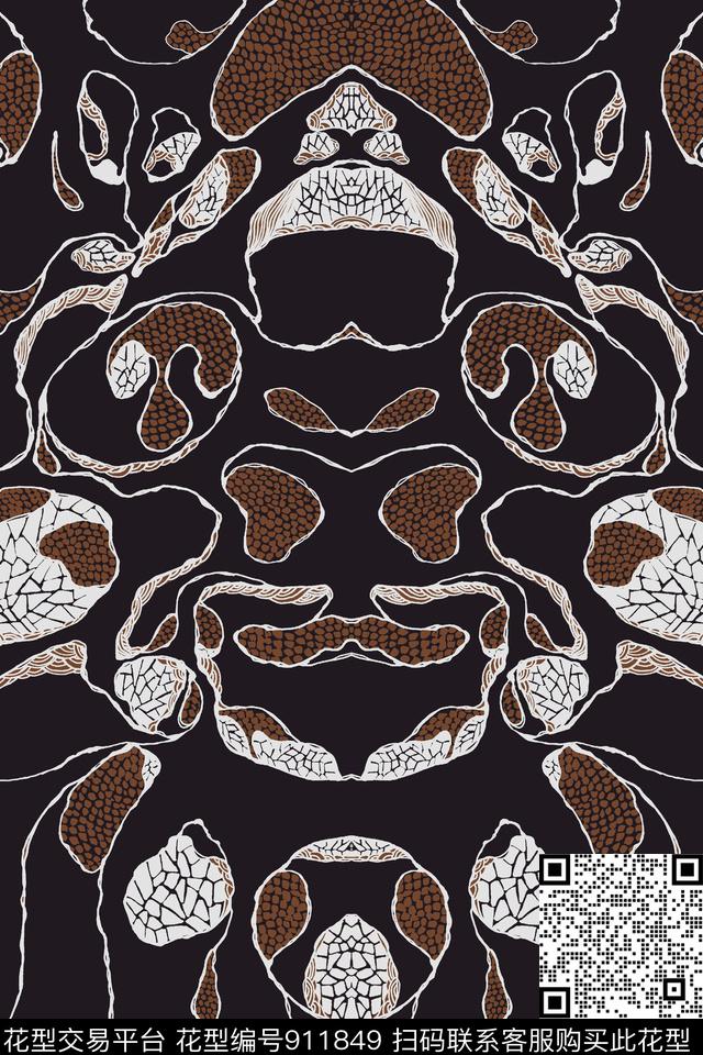 波点大牌风几何定位数码印花华亿平台下载（图片编号: 911849） - 瓦栏（Walan）