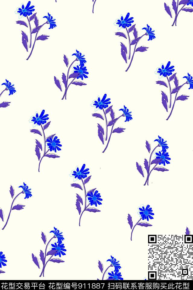 女装花卉休闲传统印花华亿平台下载（图片编号: 911887） - 瓦栏（Walan）