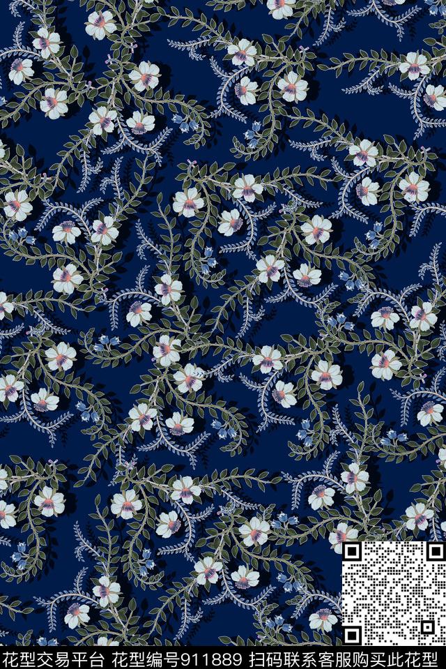 小碎花立体小花朵花卉数码印花华亿平台下载（图片编号: 911889） - 瓦栏（Walan）
