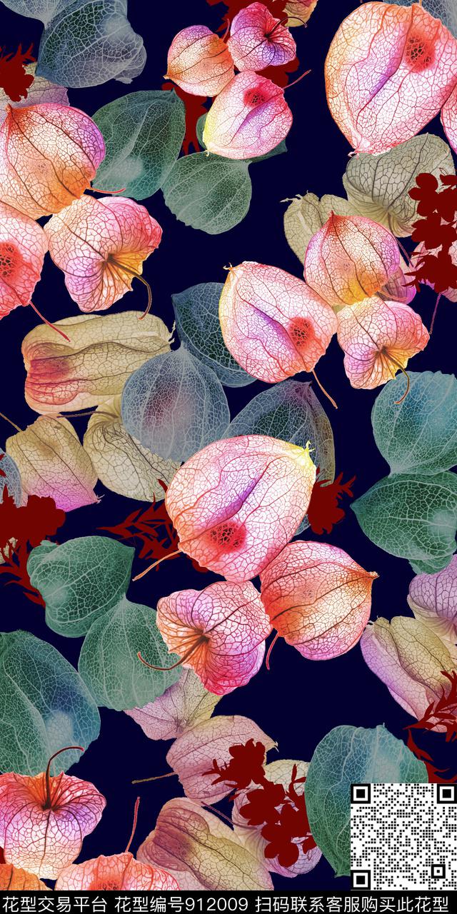 简约抽象深底数码印花华亿平台下载（图片编号: 912009） - 瓦栏（Walan）