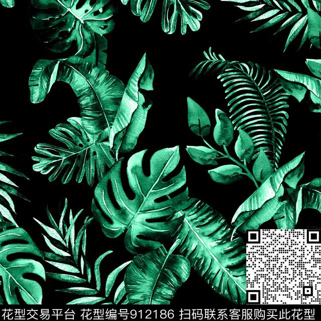 花卉女装清爽底色花数码印花华亿平台下载（图片编号: 912186） - 瓦栏（Walan）