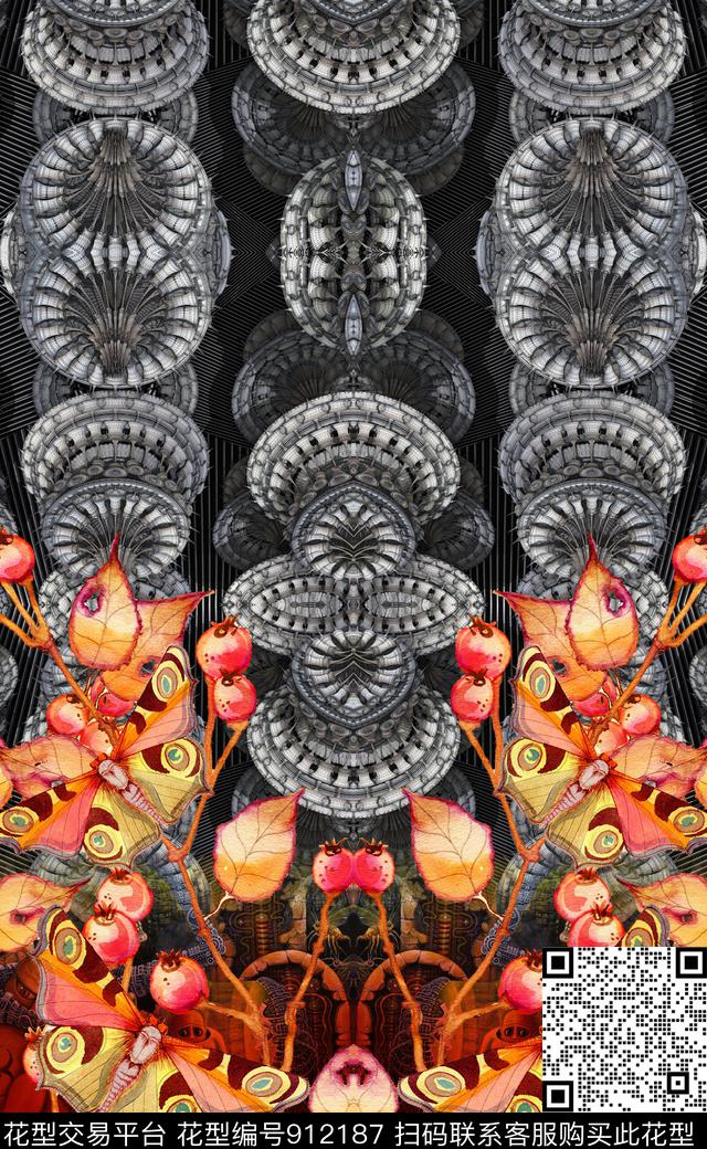 水彩花卉波西米亚民族风数码印花华亿平台下载（图片编号: 912187） - 瓦栏（Walan）