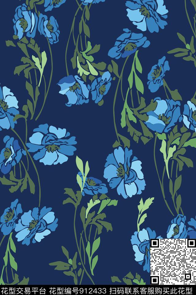 花卉素雅小碎花传统印花华亿平台下载（图片编号: 912433） - 瓦栏（Walan）