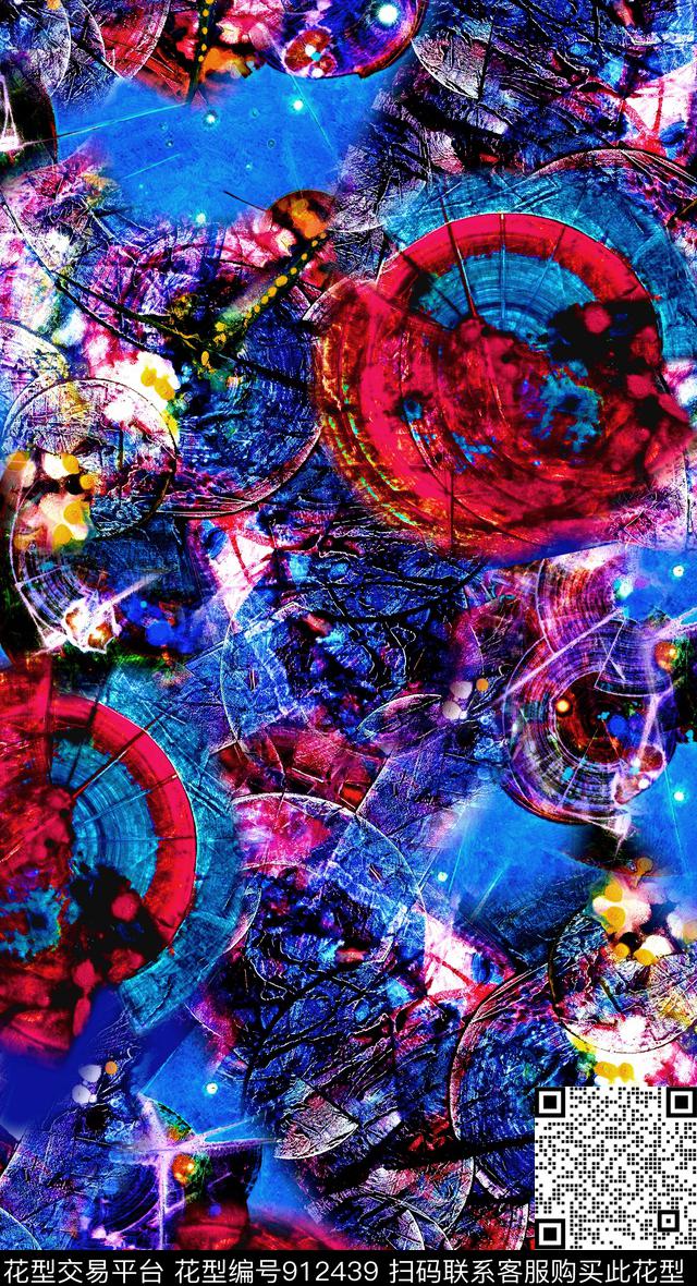 中老年肌理抽象数码印花华亿平台下载（图片编号: 912439） - 瓦栏（Walan）