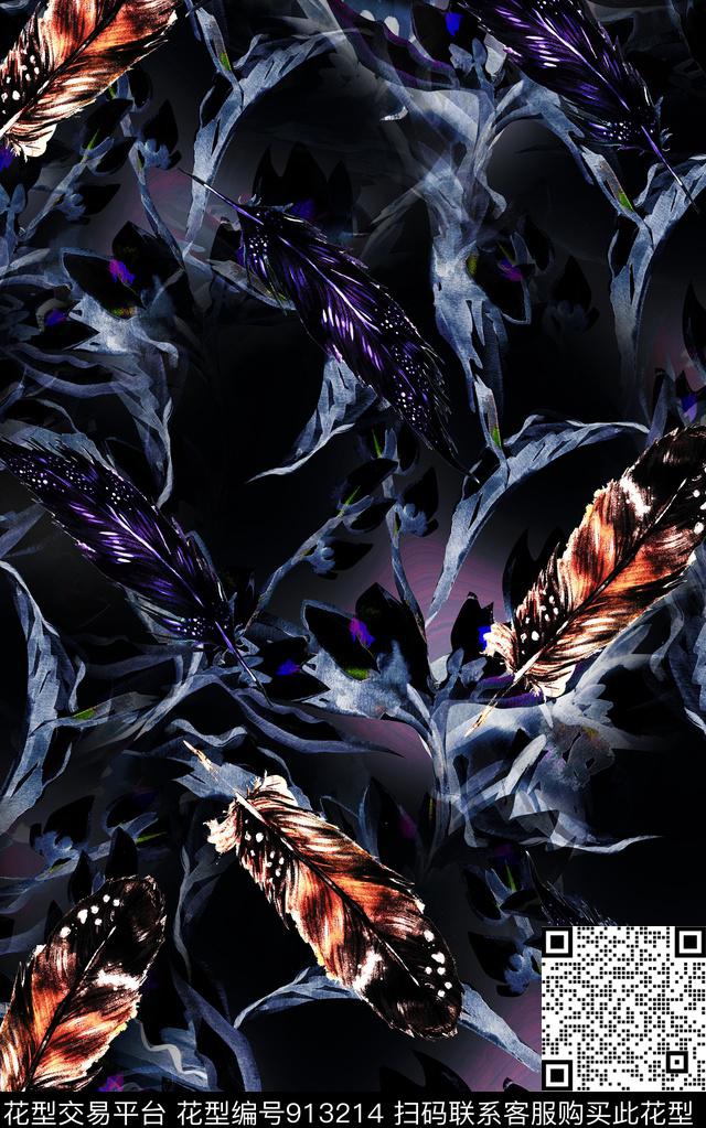 复古大牌风纹理数码印花华亿平台下载（图片编号: 913214） - 瓦栏（Walan）