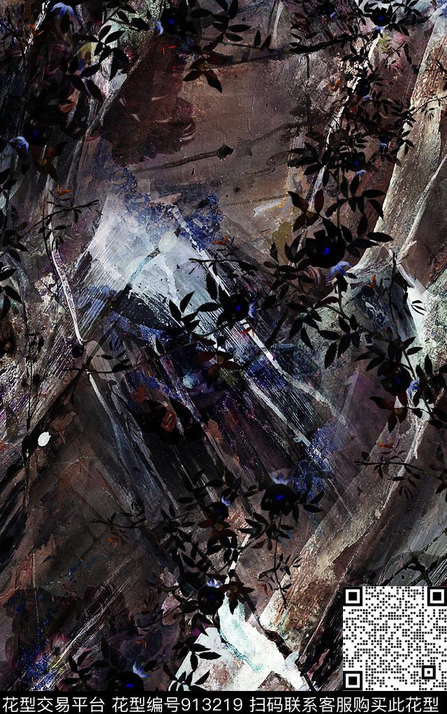 复古大牌风纹理数码印花华亿平台下载（图片编号: 913219） - 瓦栏（Walan）