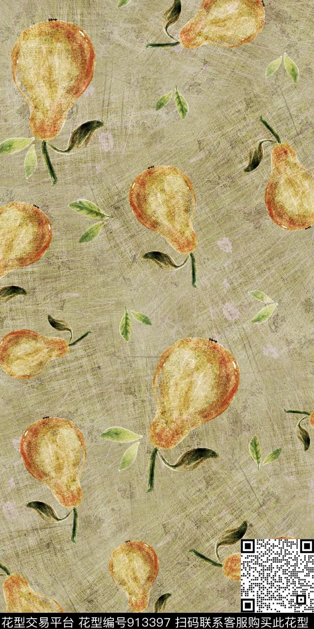 复古棉麻数码华亿平台数码印花华亿平台下载（图片编号: 913397） - 瓦栏（Walan）