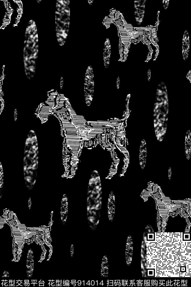 动物纹肌理狗数码印花华亿平台下载（图片编号: 914014） - 瓦栏（Walan）