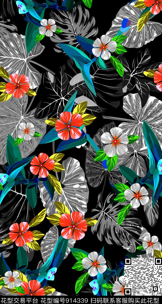 连衣裙大牌风数码华亿平台数码印花华亿平台下载（图片编号: 914339） - 瓦栏（Walan）