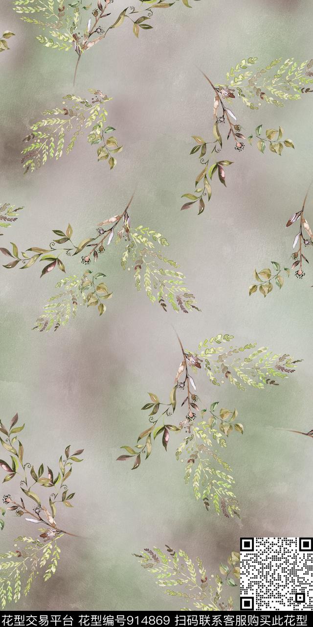 复古棉麻小碎花数码印花华亿平台下载（图片编号: 914869） - 瓦栏（Walan）