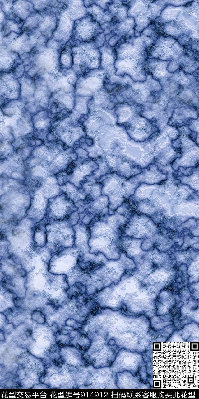 抽象大理石棉麻数码印花华亿平台下载（图片编号: 914912） - 瓦栏（Walan）