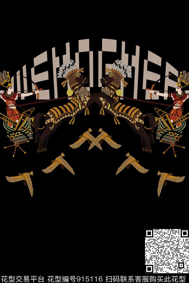 卡通民族风男装数码印花华亿平台下载（图片编号: 915116） - 瓦栏（Walan）