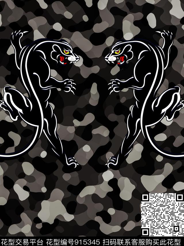 男装定位花动物数码印花华亿平台下载（图片编号: 915345） - 瓦栏（Walan）