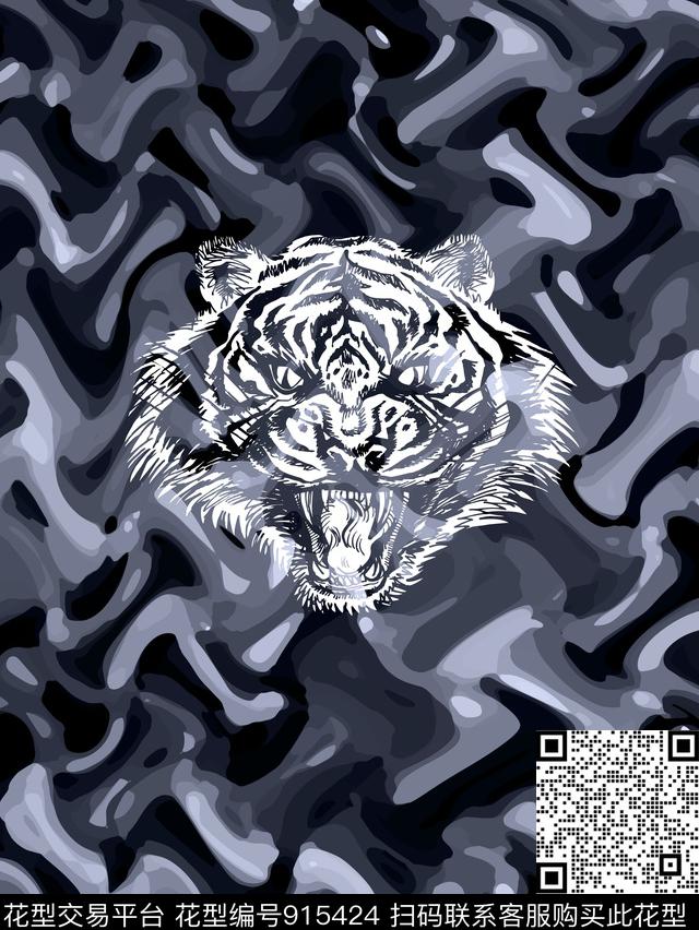 男装迷彩定位花数码印花华亿平台下载（图片编号: 915424） - 瓦栏（Walan）